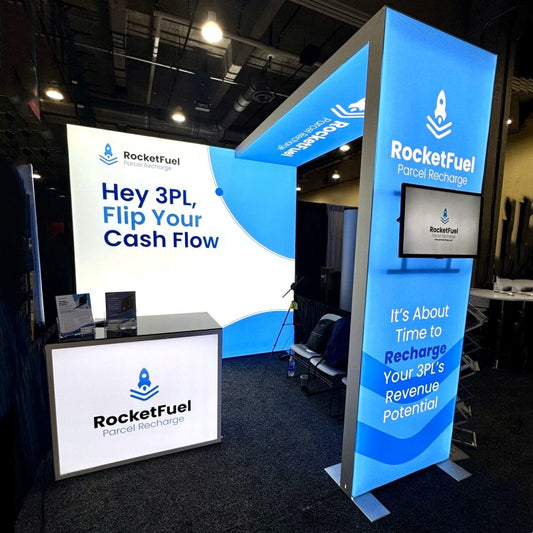 10×10 Fast Build Backlit Booth with TV Arch