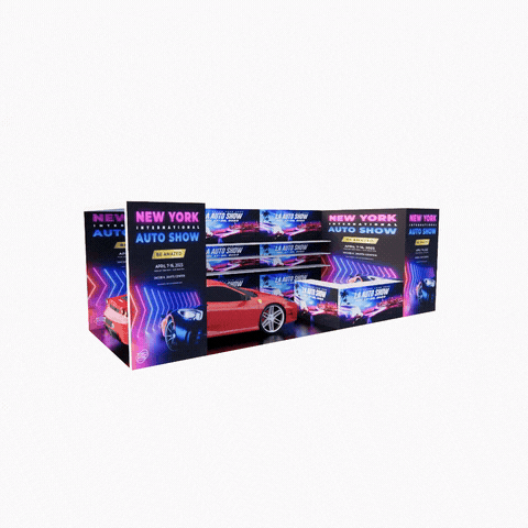 30x10 LED Bright Exhibit Booth Design to Make Your Brand Stand out In Auto Shows
