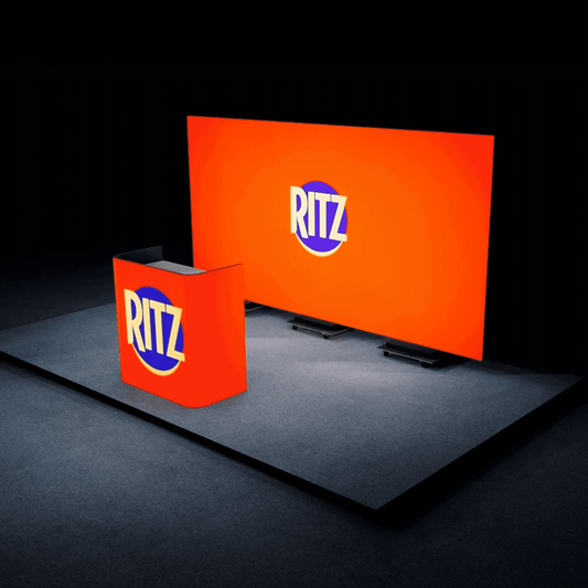 12.6′ x 6.9′ P2.5mm Foldable Movable LED Video Wall – Indoor Trade Show Turnkey Booth