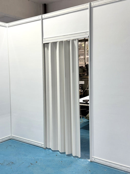 3x3m Octanorm Compatible Shell Scheme Booth With PVC Foldable And Lockable Door