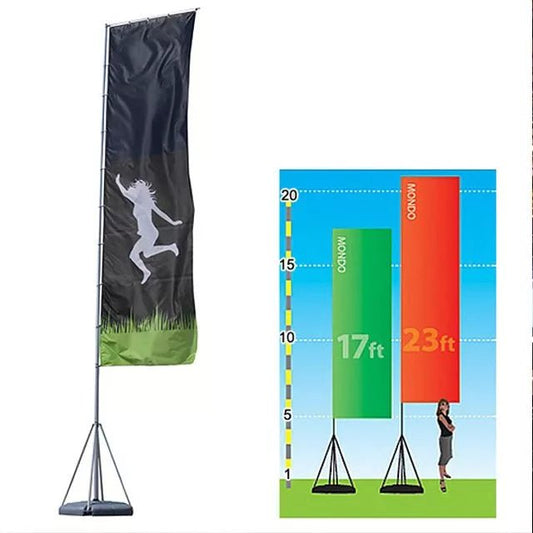 5m Advertising Giant Trade Show Flag Stand with Water Tank D - B004