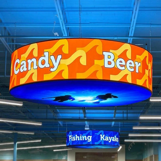 Ultra Lightweight & Easy Setup Circle LED Backlit Hanging Sign