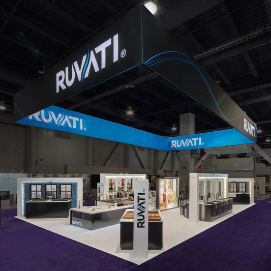Non-illuminated Rectangular Ring Hanging Banner Sign For KBIS Las Vegas