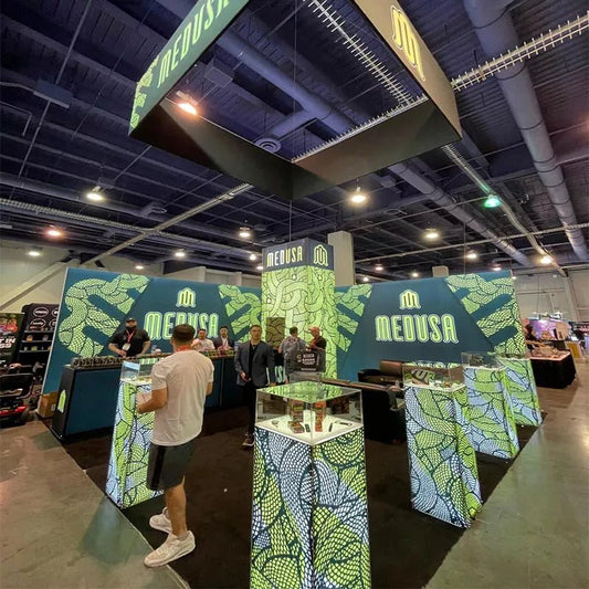 Custom 6x6m Backlit Trade Show Display And Stands At Champs Show In Las Vegas