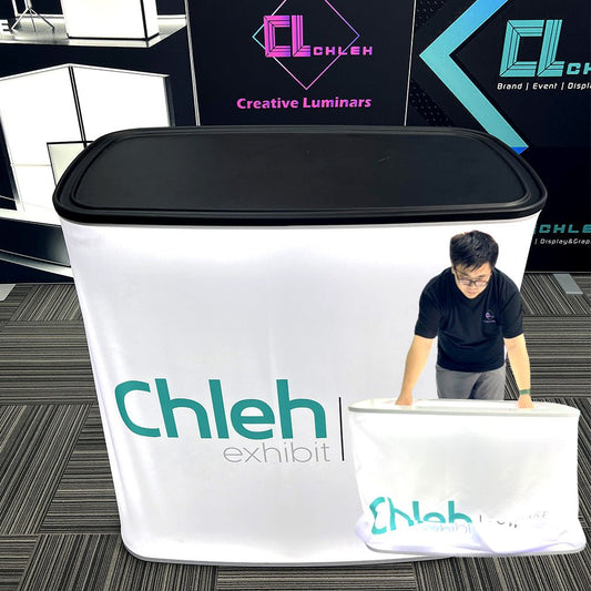 Creative Luminars Foldable Lighting Fabric Trade Show Table Counter CL - FLT92