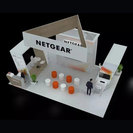 For Upcoming World of Concrete, Custom Trade Show Booth Design And Display Using SEG Aluminum Frame Exhibition All Size Booth