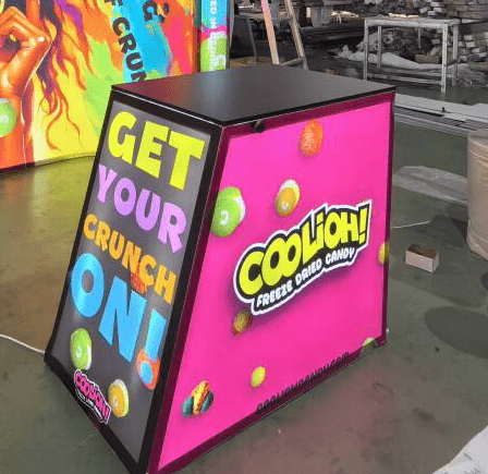 Fashion Design Modular Funtional Trade Show Backlit Display Counter