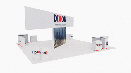 Stunning 30x30 Creative Luminars Booth with LED Wall Showcase & Counters