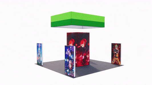 20x20 Trade Show Booth LED Displaying Solution Provider In Creativeness