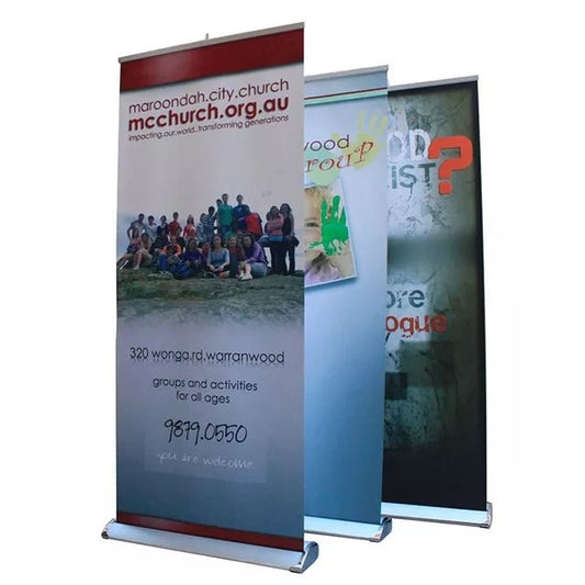 Luxury Chromed Single Sided Retractable Banner Stand D - R004