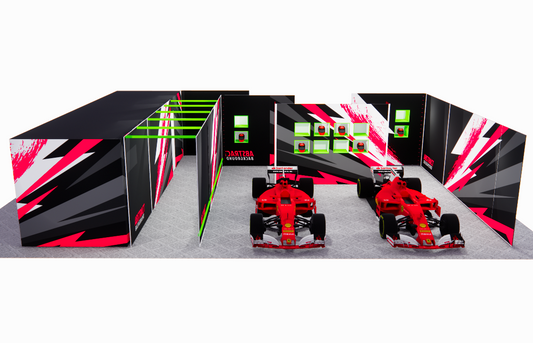 Modular Formula Racing Pit Garage Walling | Custom Race Pit Partitions