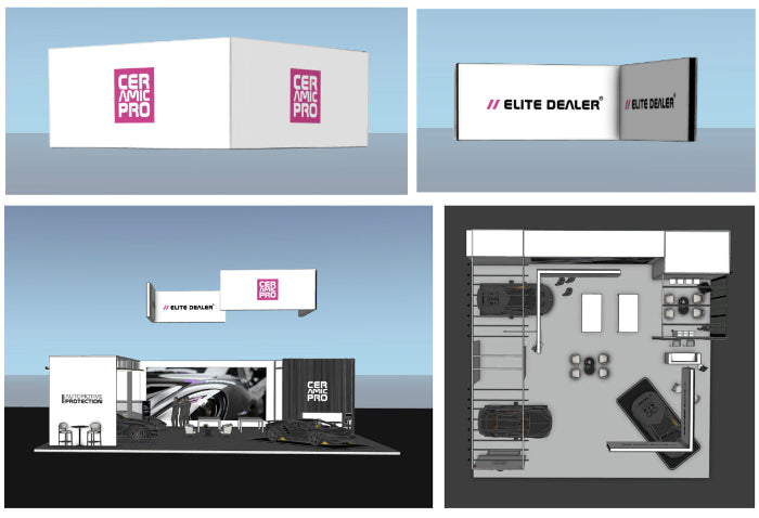 tarde show booth 3d design draft