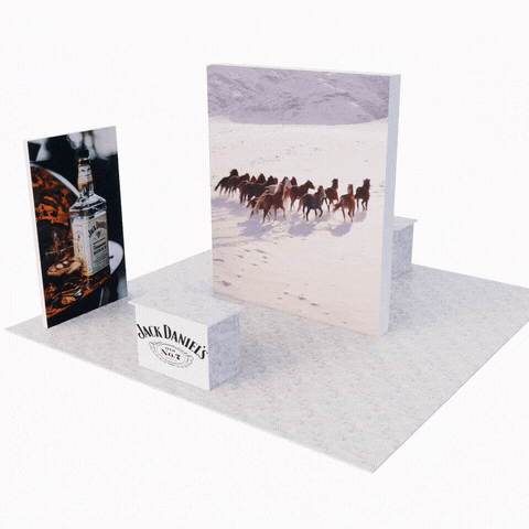 10x10/20 Modern Exhibiton Booth Design Ideas With Free Standing LED Video Wall Display