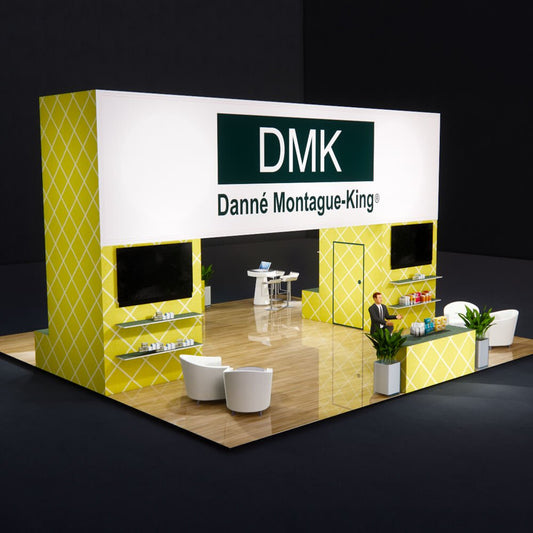 Custom 30x30 Backlit Trade Exhibit Booth Design for Cosmoprof North America