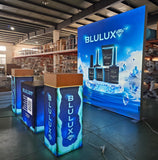 10×10 Backlit Beauty Show Booth with Showcases & Counters
