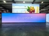 Customized Inline Type Trade Show Booth 20*20ft SEG Backlit Aluminum Stand Display