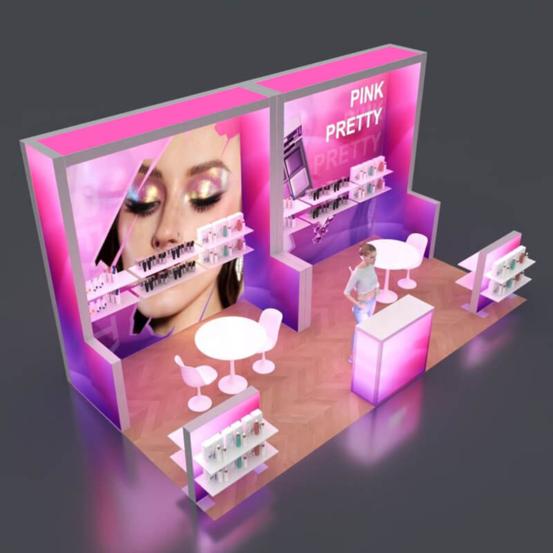 Trade Show Booth Design for Beauty Industry - 10x10/10x20 Exhibition Stand