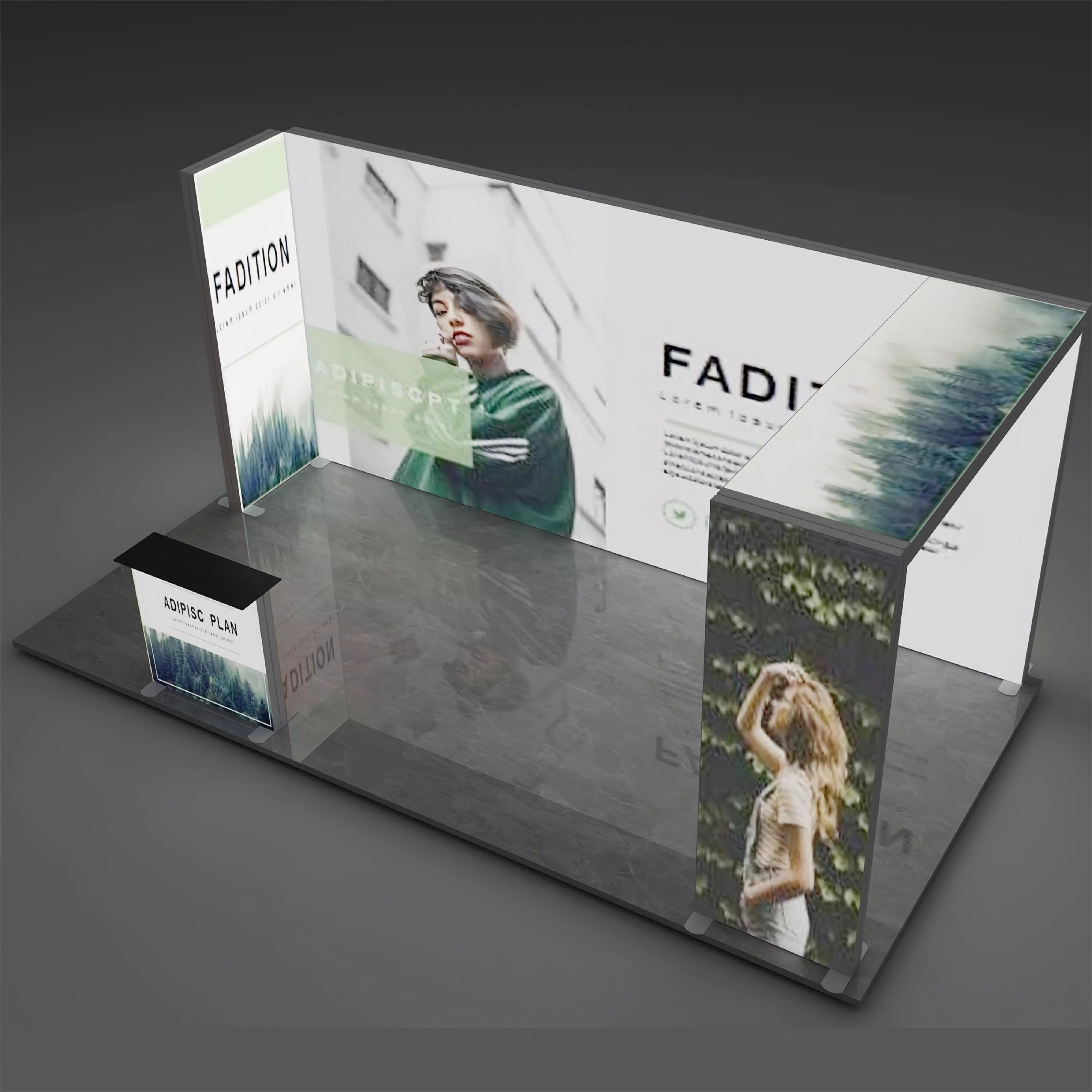 Versatile Backlit Trade Show Display: Portable, Lightweight, And Tailored To Any Space