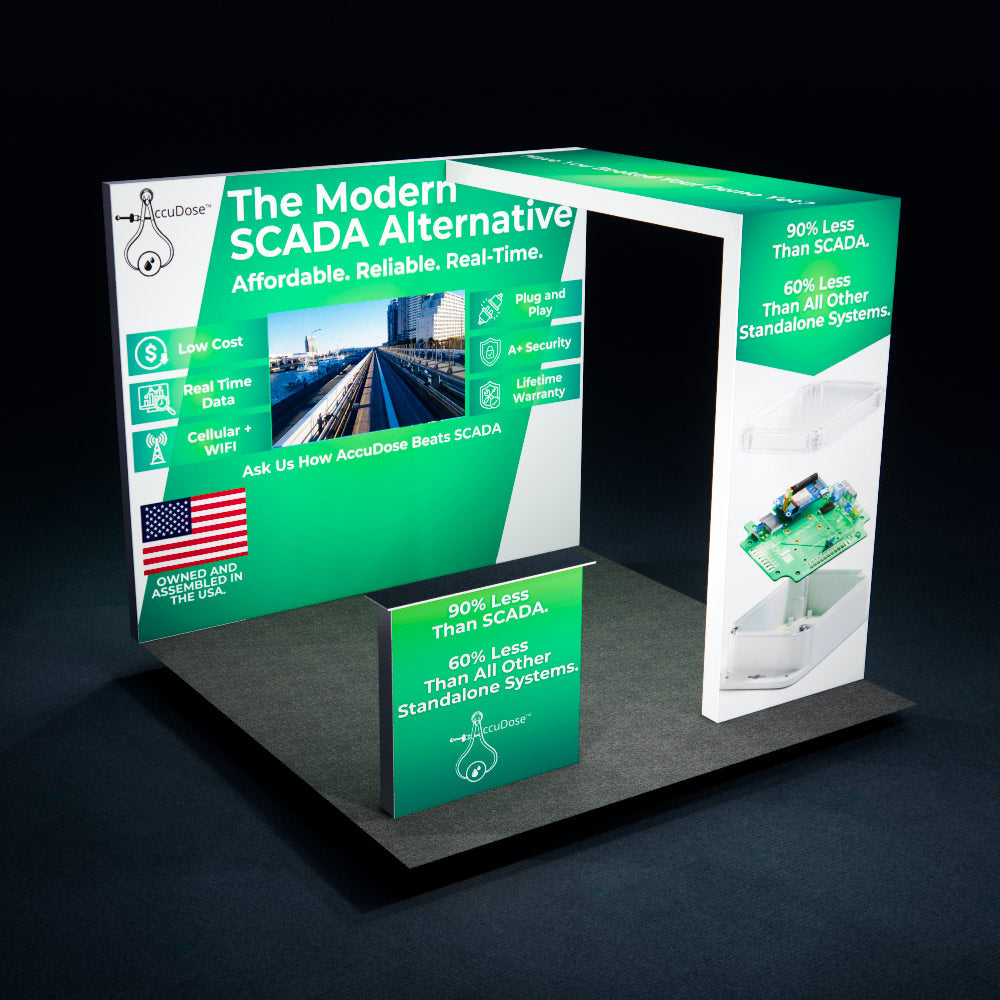 10x10 Trade Show Booth with TV