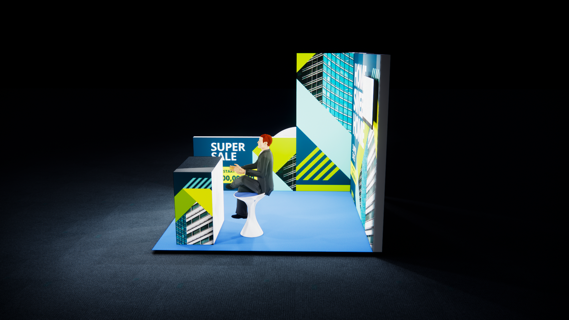 10×10 Backlit Portable Booth