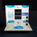 10x10 Versatile Portable LED Fabric Trade Show Booth Display from Creative Luminars