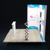 10x10 Versatile Portable LED Fabric Trade Show Booth Display from Creative Luminars