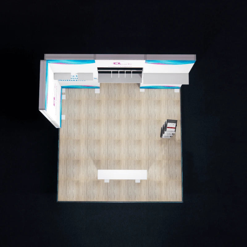 10x10 Versatile Portable LED Fabric Trade Show Booth Display from Creative Luminars