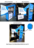10×10 Fast Build Backlit Booth with TV Arch