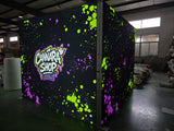 10×10 Portable Backlit Booth with  illuminated Showcase