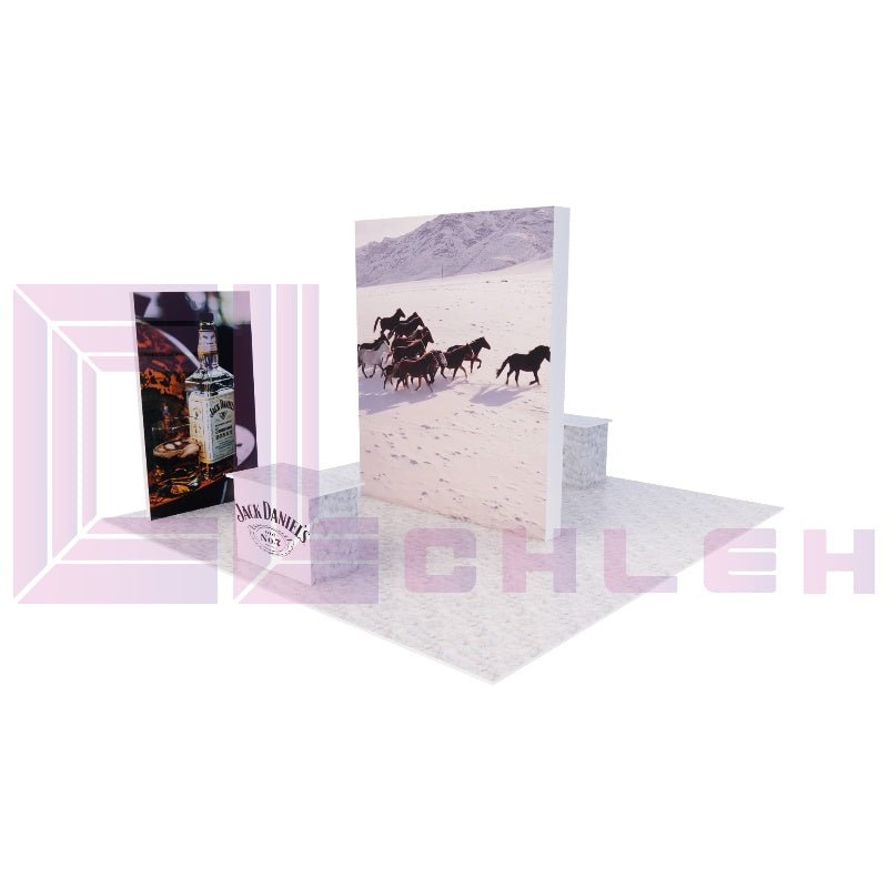 10x10/20 Modern Exhibiton Booth Design Ideas With Free Standing LED Video Wall Display