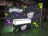 10×10 Portable Backlit Booth with  illuminated Showcase