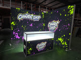 10×10 Portable Backlit Booth with  illuminated Showcase