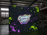 10×10 Portable Backlit Booth with  illuminated Showcase