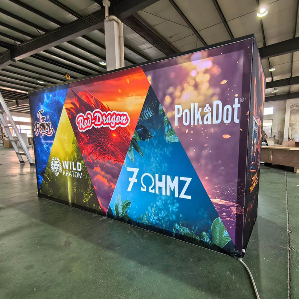 Backlight Trade Show Booths 10x10 with Counter
