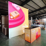 10x10 Booth with Portable Trade Show Counter