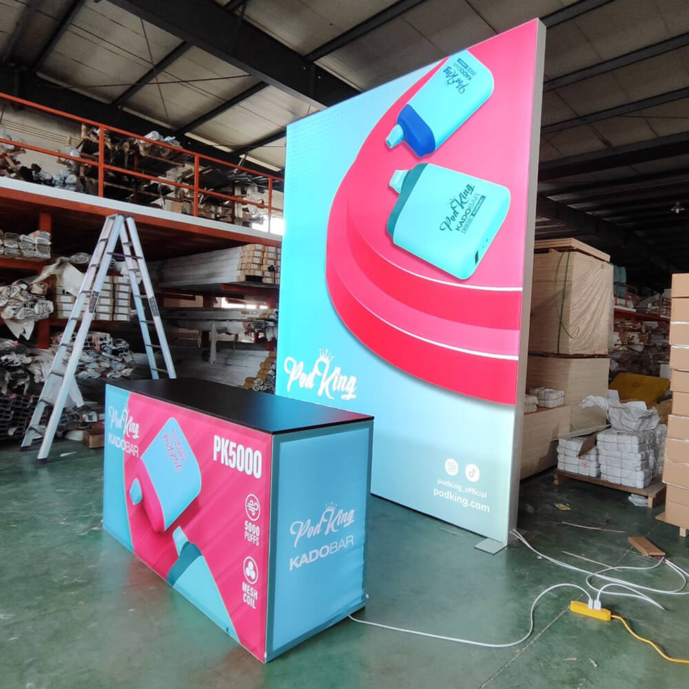 10x10 Booth with Portable Trade Show Counter