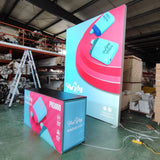 10x10 Booth with Portable Trade Show Counter