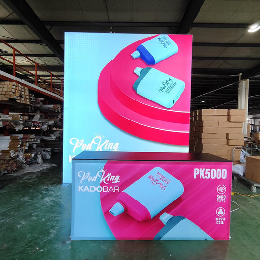 10x10 Booth with Portable Trade Show Counter