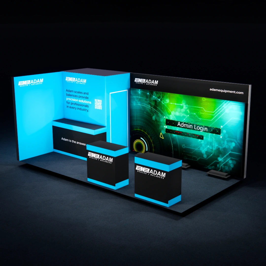 10×20 LED Trade Show Booth Folding LED Video Screens, Backlit Walls & Storage