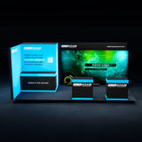 10×20 LED Trade Show Booth Folding LED Video Screens, Backlit Walls & Storage