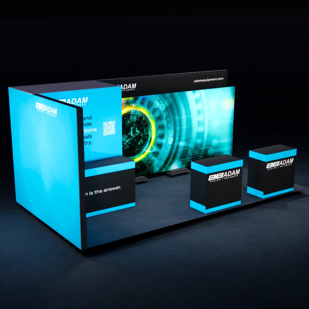 10×20 LED Trade Show Booth Folding LED Video Screens, Backlit Walls & Storage