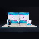 10x20 Portable Trade Show Display SEG Fabric Booth from Creative Luminars