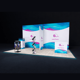 10x20 Portable Trade Show Display SEG Fabric Booth from Creative Luminars