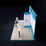 10x20 Portable Trade Show Display SEG Fabric Booth from Creative Luminars