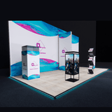 10x20 Portable Trade Show Display SEG Fabric Booth from Creative Luminars