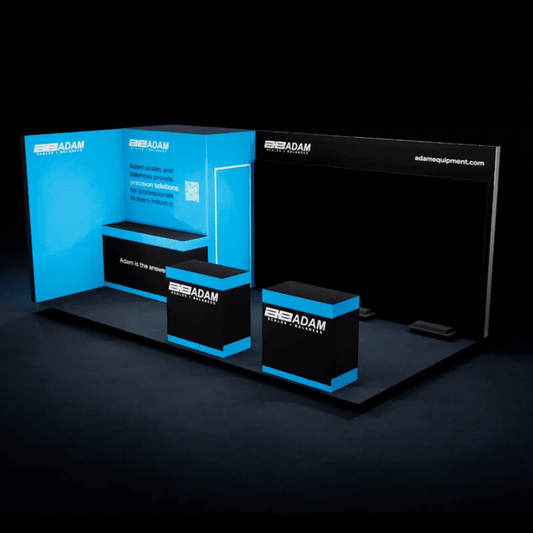 10×20 LED Trade Show Booth Folding LED Video Screens, Backlit Walls & Storage