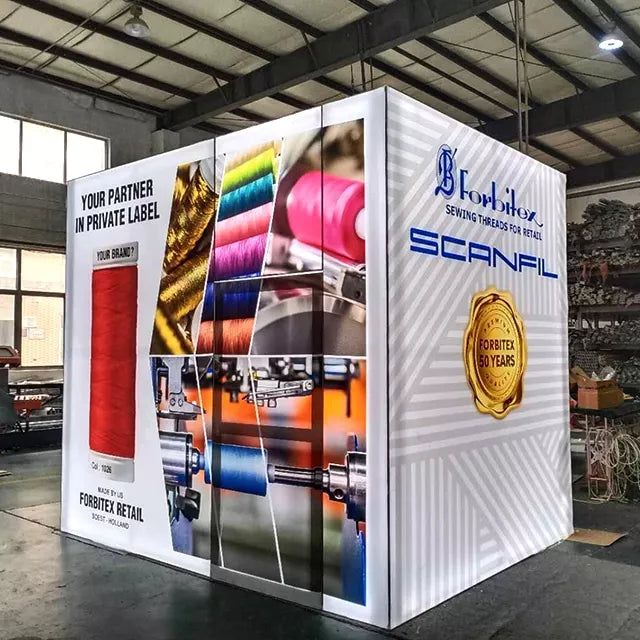 SEG Backlit Fabric Light Boxes | Lightbox Display Tower | Trade Show Display 10x10