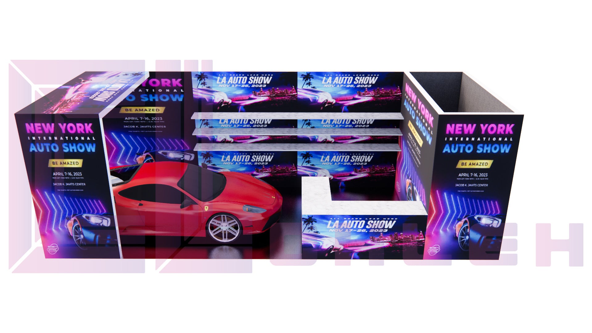 Creative Luminars 30x10 Booth to Stand out Auto Shows