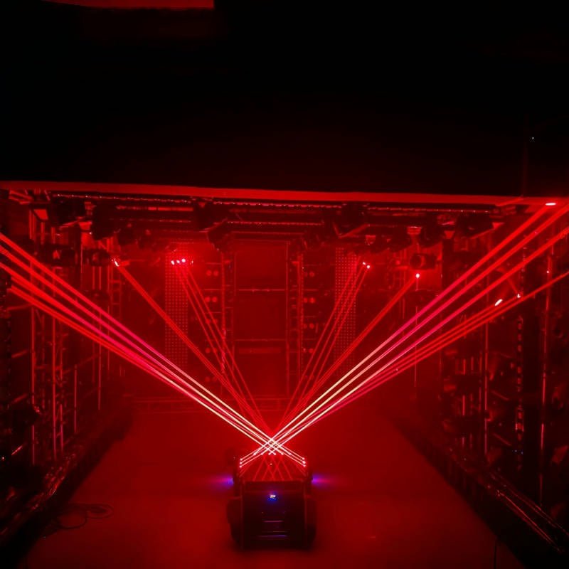 King Lighting 6 All Red Swinging Laser Arrows