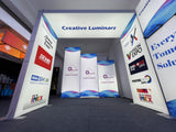 Creative Luminars Signature Portable LED Backlit Fabric Trade Show Display